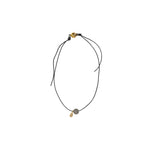 Diamond Ball and 14K Yellow Gold Drop Charm Necklace - DilaraSaatci