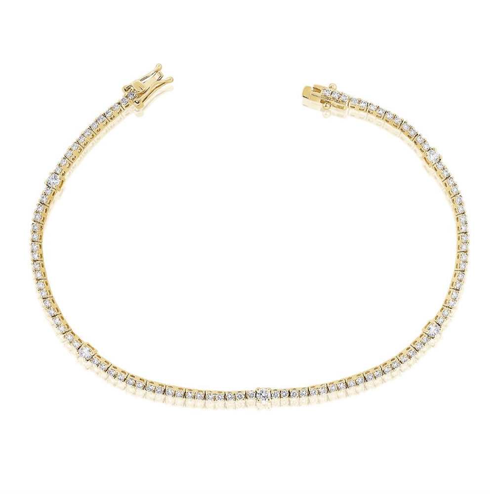 14KT Gold Diamond Carly Tennis Bracelet