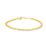 14KT Gold Baguette Diamond Tennis Bracelet