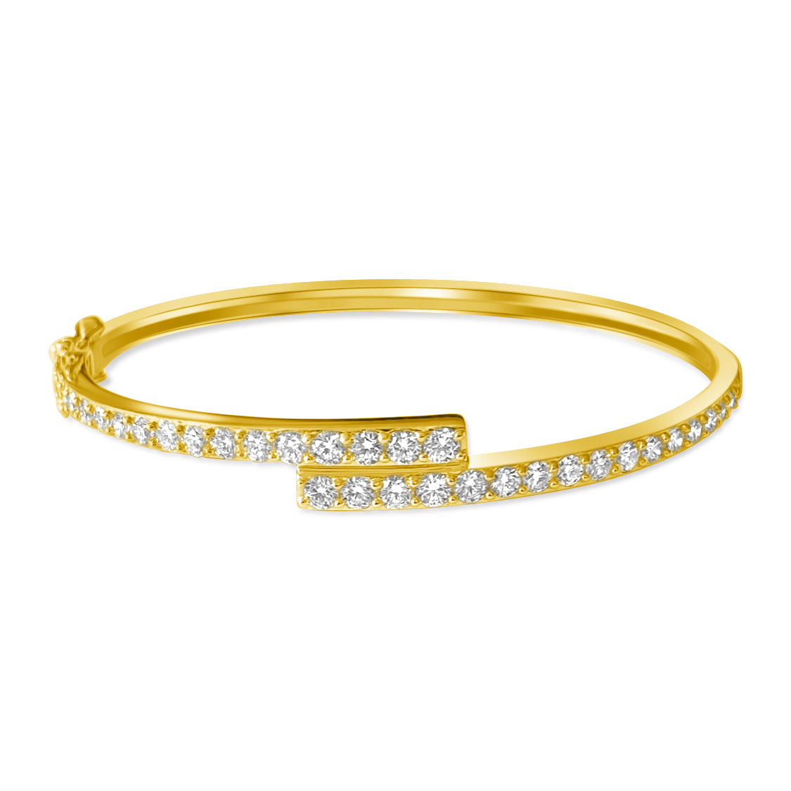 14KT Gold Diamond Adalyn Luxe Twist Bangle Bracelet