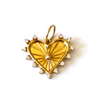 14KT Gold Diamond Sofie Heart Pendant Charm