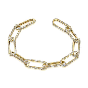 
                
                    Load image into Gallery viewer, 14KT Gold Diamond Luxe Lina Link Bracelet
                
            