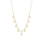14KT Gold Diamond Bezel Necklace, NEW - DilaraSaatci