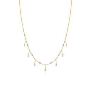 14KT Yellow Gold Sienna Diamond Drop Necklace, NEW - DilaraSaatci