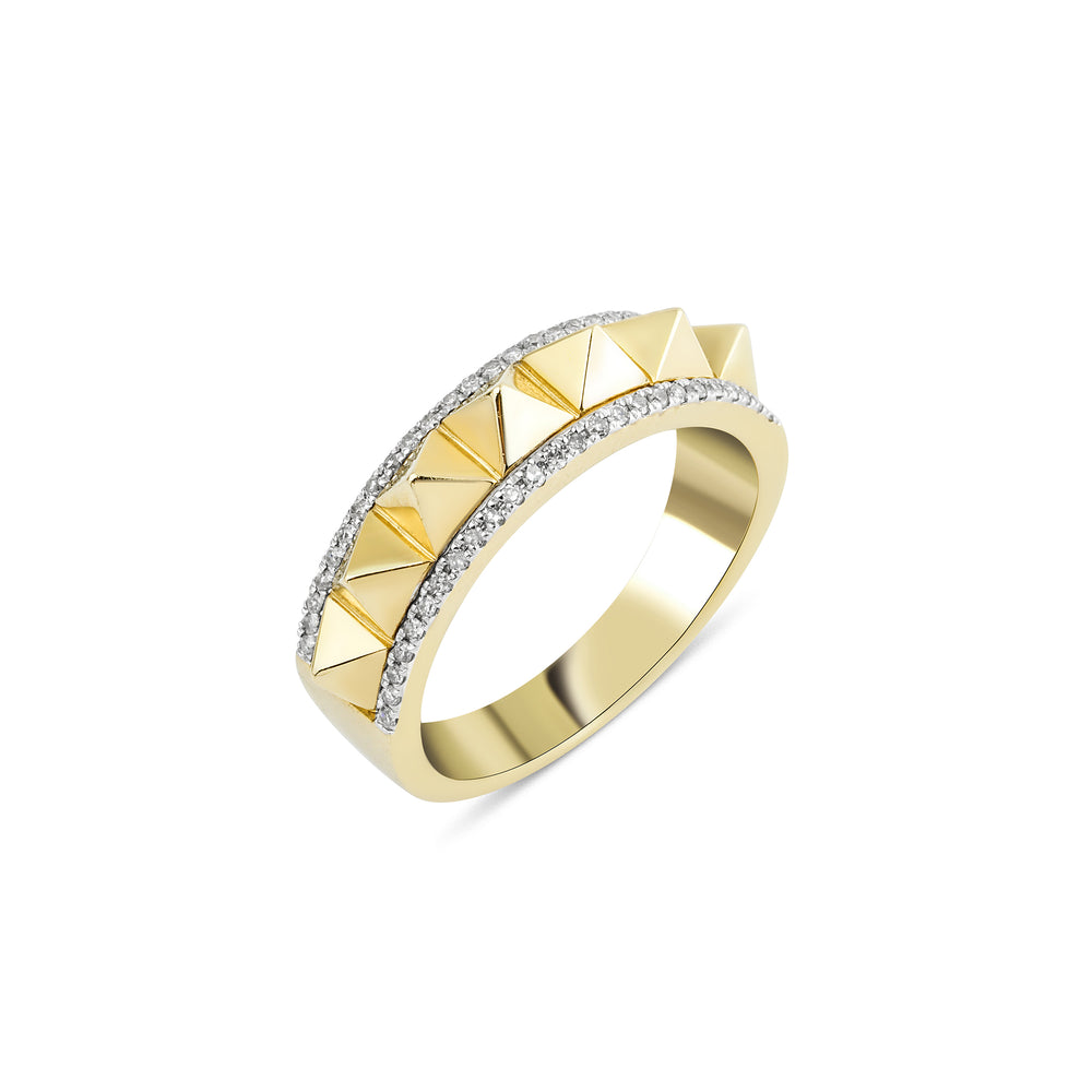 
                
                    Load image into Gallery viewer, 14KT Gold Spike Diamond Ring, NEW - DilaraSaatci
                
            