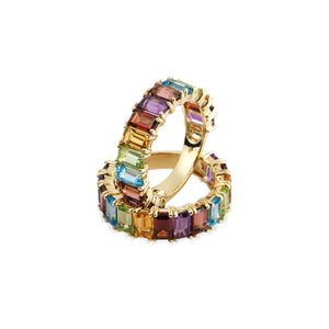 
                
                    Load image into Gallery viewer, 14KT Gold Rainbow Multi Colored Sapphire Ring, NEW - DilaraSaatci
                
            