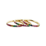 14KT Gold Rainbow Multi Sapphire Eternity Ring, NEW - DilaraSaatci