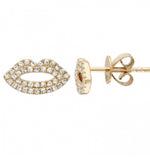 14KT Gold and Diamond Lip Stud Earrings - DilaraSaatci